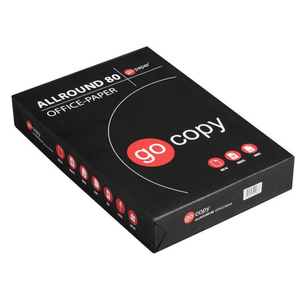 1 Palette Kopierpapier go copy Allround 80, Din A4, 75g/m², 500 Blatt, Karton 5 x 500 Blatt, Pal= 40 Kartons