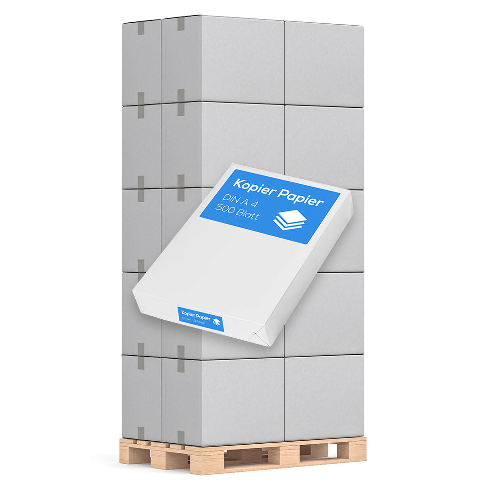 1 Palette Kopierpapier go copy Allround 80, Din A4, 75g/m², 500 Blatt, Karton 5 x 500 Blatt, Pal= 40 Kartons